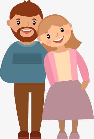 375x552 Husband And Wife, People Illustration, Cartoon Characters