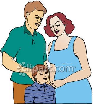 315x350 Husband And Wife With Child Clip Art