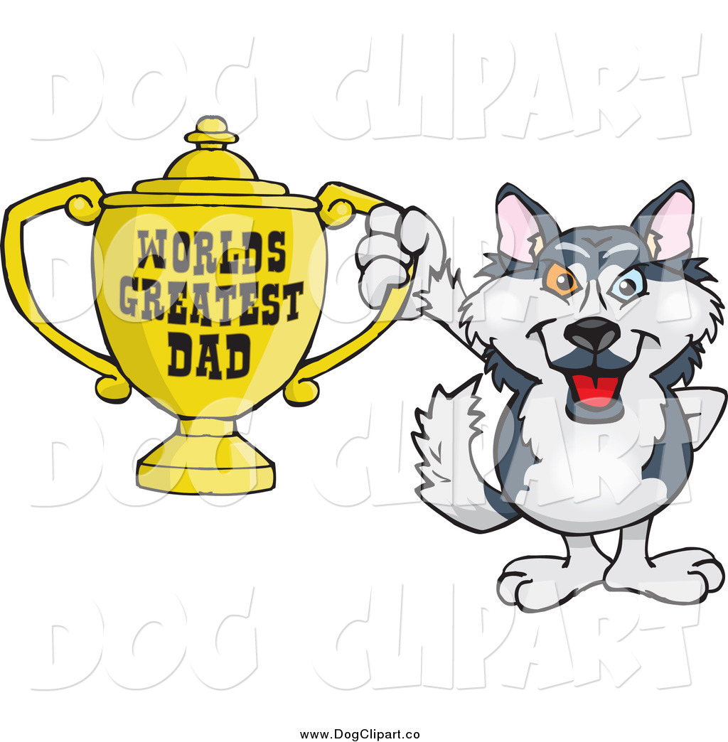 1024x1044 Vector Cartoon Clip Art Of A Husky Dog Holding A Golden Worlds