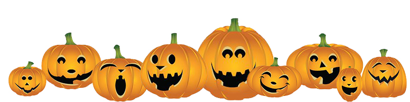 800x200 Pumpkin Border Clip Art