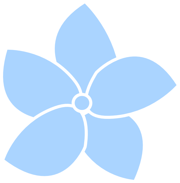 588x596 Hydrangea Blue Clip Art