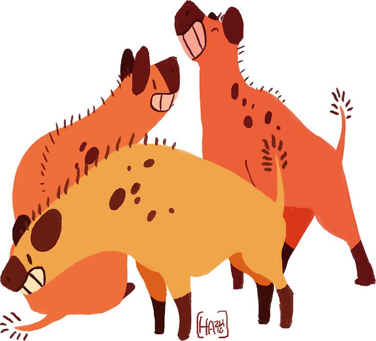 736x669 Hyenas!!' Sticker By Shreddednettles Hyena