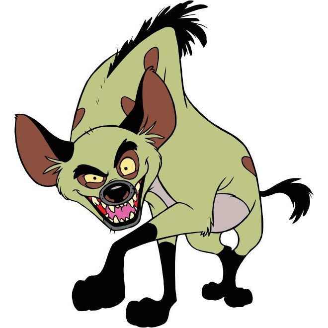 660x660 Free Vector Hyena Cartoon Character