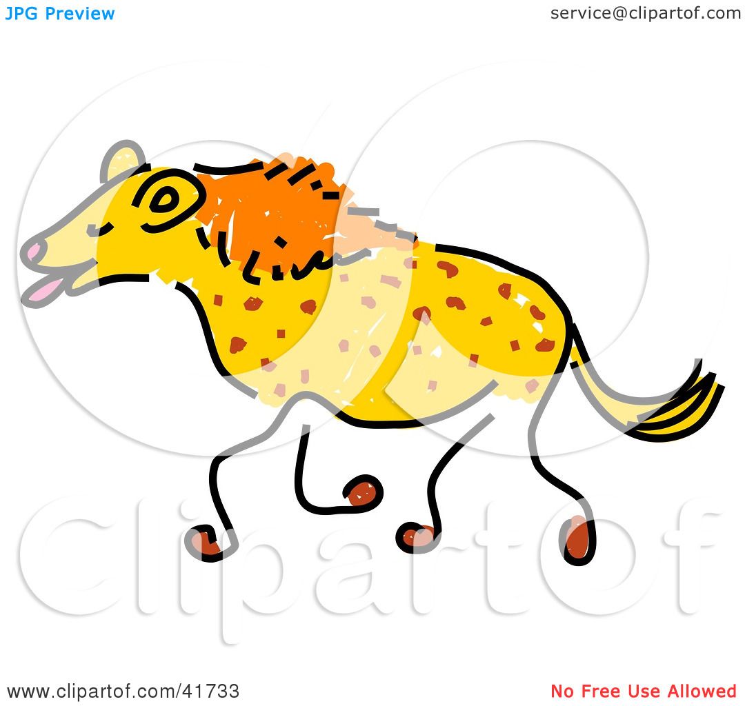 1080x1024 Clipart Illustration Of A Sketched Laughing Hyena By Prawny