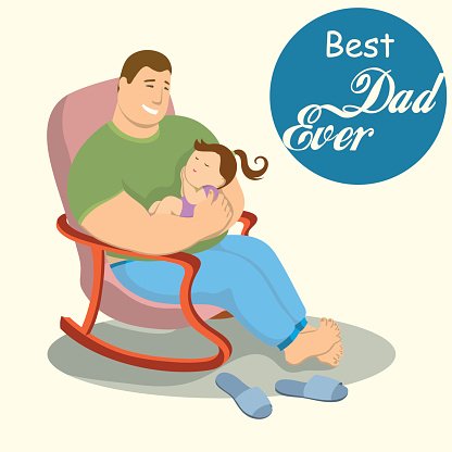 416x416 Dad And Paternal Love For Children Premium Clipart