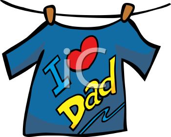 350x281 I Love Dad Tee Shirt Hanging On A Clothesline