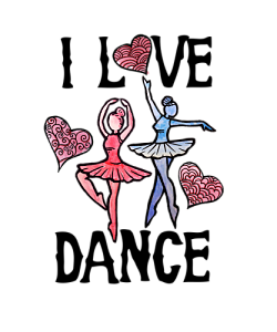 250x300 I Love Dance Ballerinas Art By Bubbsnugg Inktale
