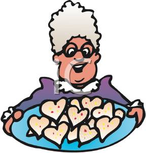 288x300 Grandma Baking Cookies Clipart