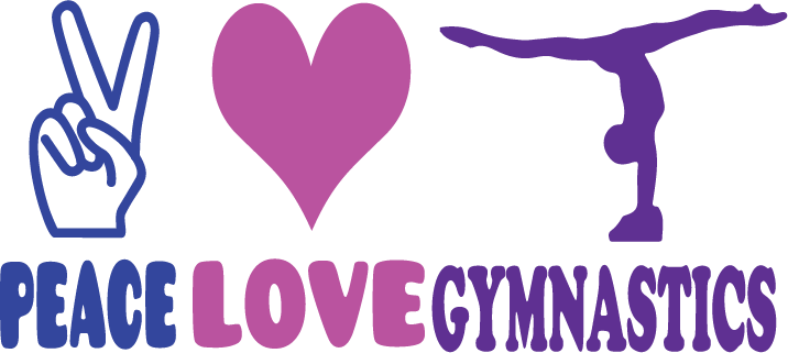 716x321 Peace Love Gymnastics Logo Design