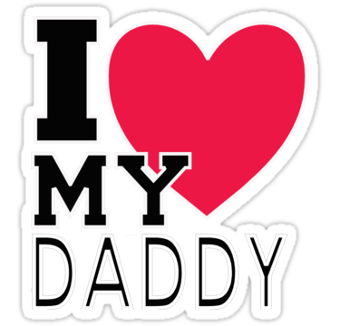 375x360 I Love My Daddy Stickers By Hntllc Redbubble