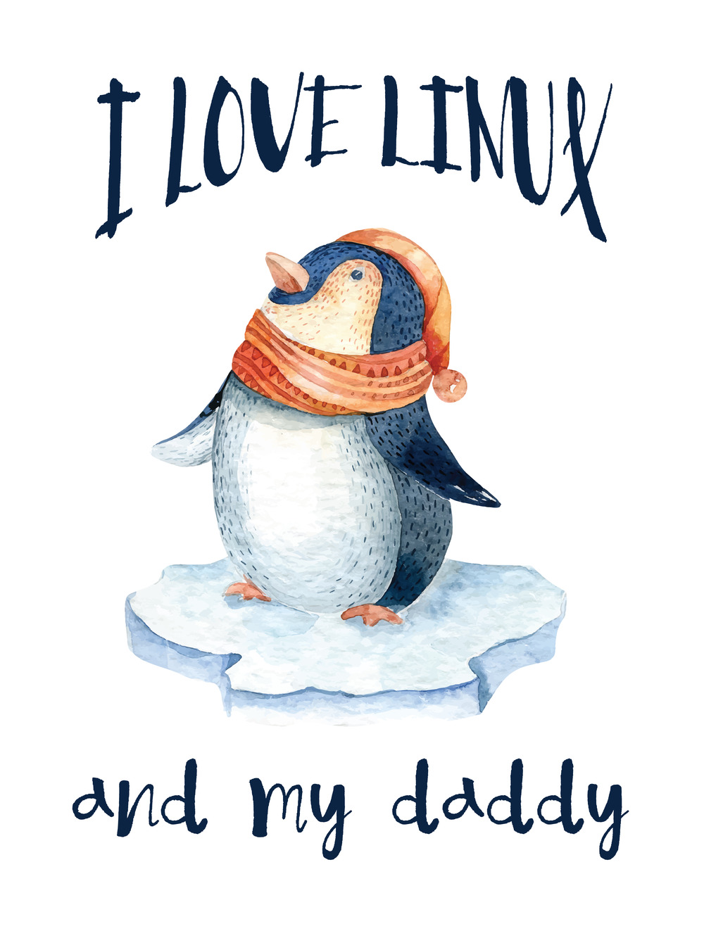 1000x1333 I Love Linux And My Daddy Picture For Kids