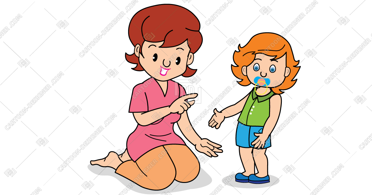1200x630 Mom Talking To Little Child Cartoon