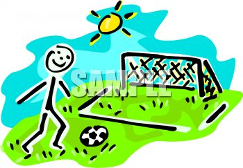 350x243 Stick Figure Boy Playing Soccer