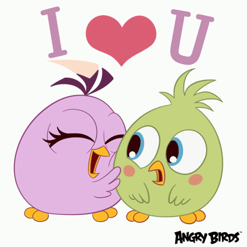 I love birds. Angry Birds любовь. Angry Birds Стикеры. Энгри бердз анимация. Энгри бердз птенцы.