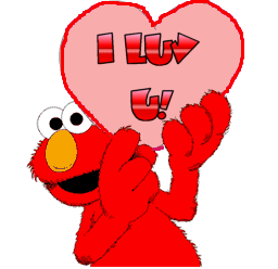 256x248 Sesame Street Elmo I Love U!