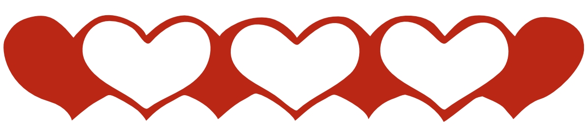 1191x261 Heart Border Clipart
