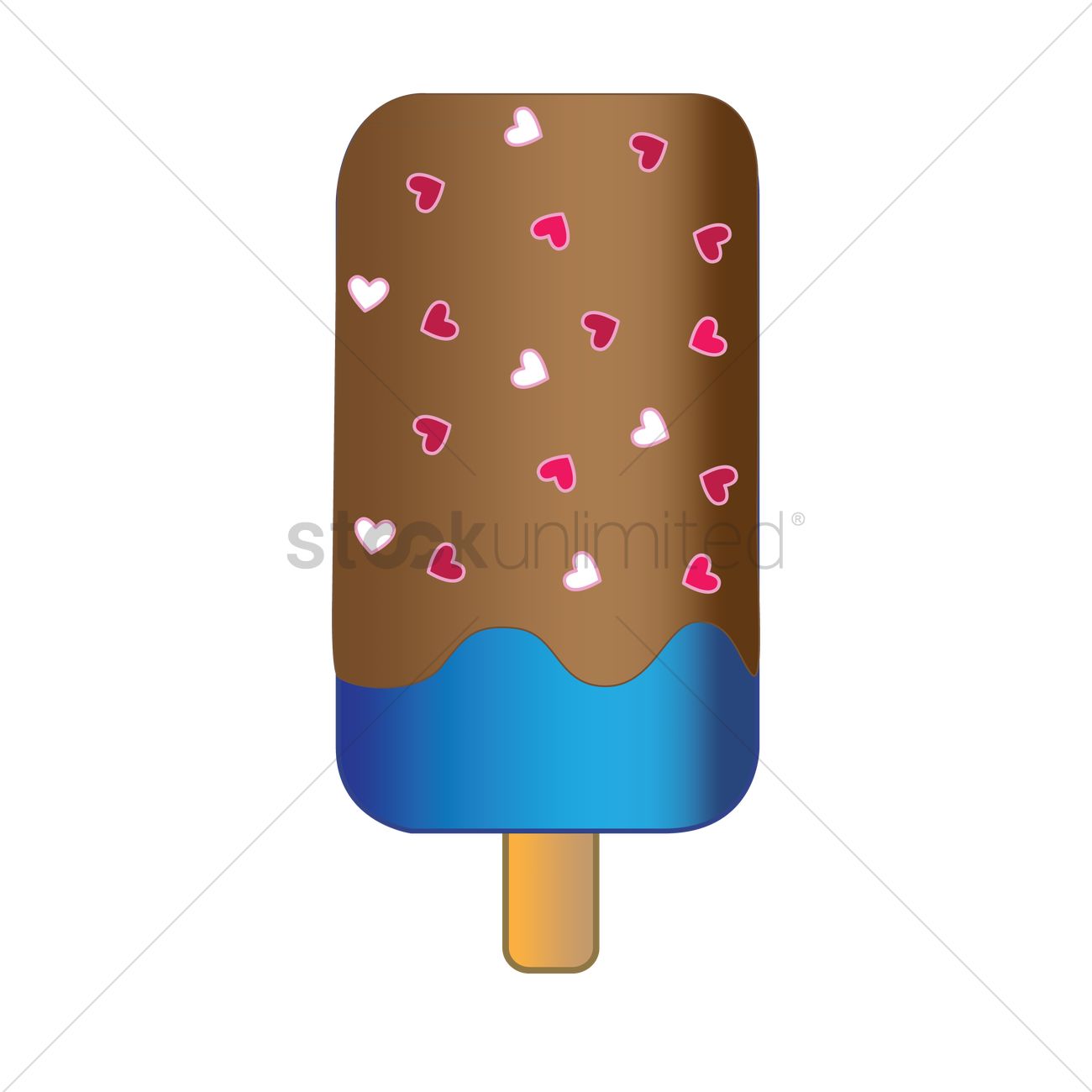 1300x1300 Free Chocolate Ice Cream Stick Isolated Over White Background