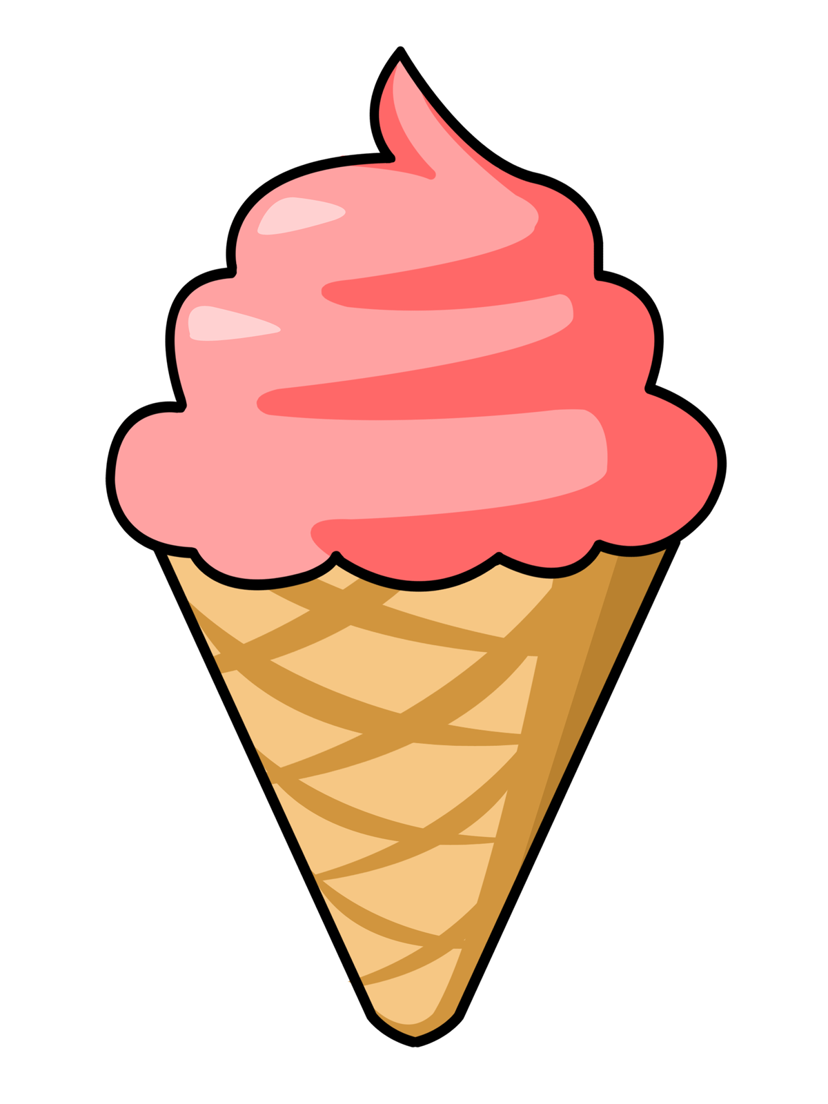 1200x1600 Free Ice Cream Cone Clip Art