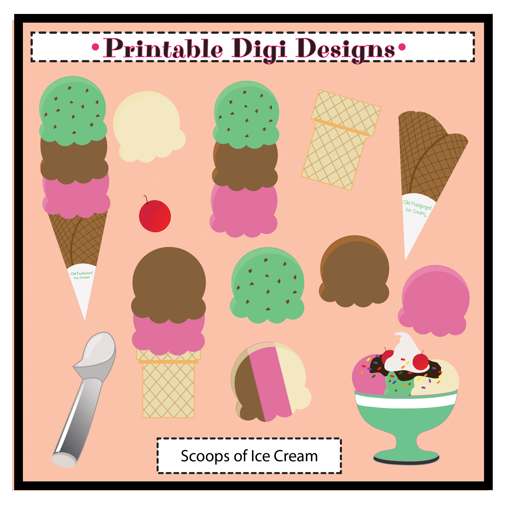 2100x2100 Clip Art Ice Cream Scoop Clipart Panda