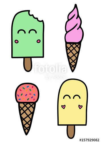 355x500 Collection Of Ice Cream Drawing Cute High Quality, Free