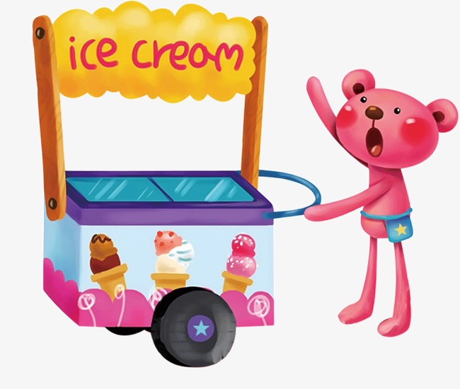 650x550 Bear Ice Cream, Ice Cream Truck, Cartoon Bear, Cartoon Png Image