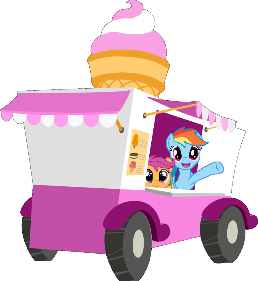 900x983 Rainbow Dash And Scootaloo Ice Cream Cart Owners By