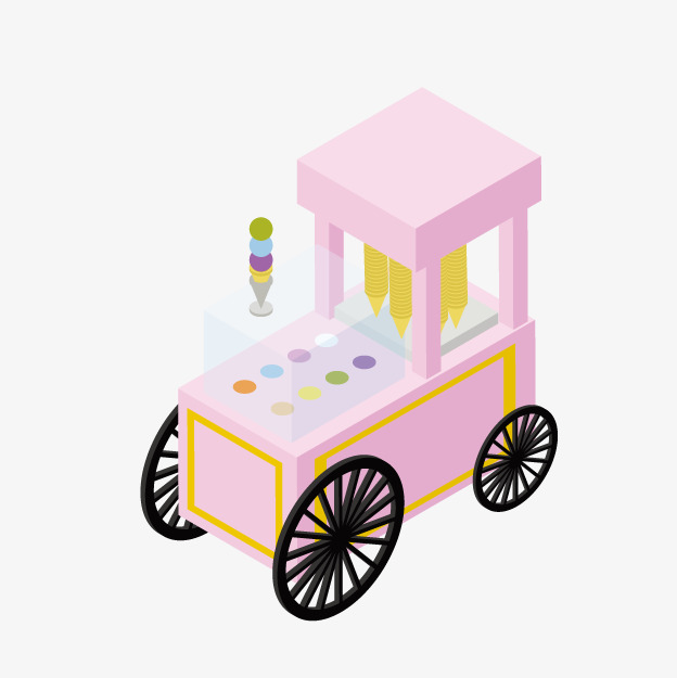 624x625 Cartoon Ice Cream Truck, Cartoon Amusement Park, Park Facilities