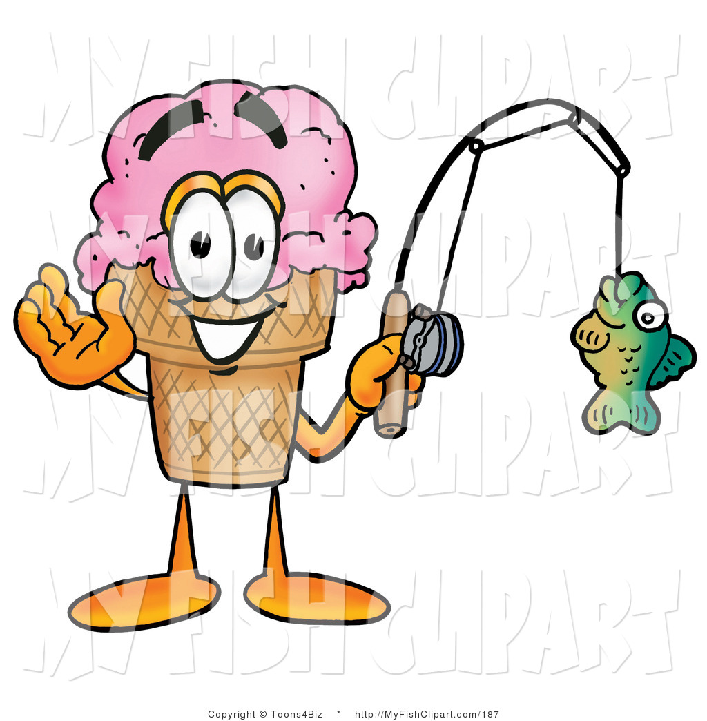 1024x1044 Clip Art Of A Strawberry Ice Cream Cone Mascot Cartoon Character