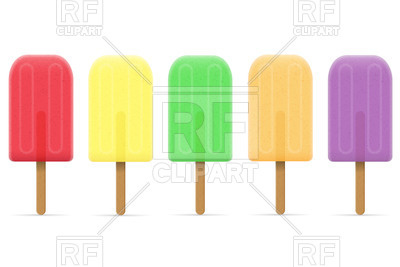 400x267 Set Of Fruit Ice Cream On Stick Royalty Free Vector Clip Art Image