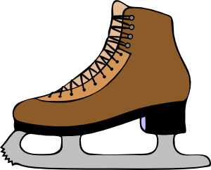 300x241 Ice Skate Shoe Clip Art