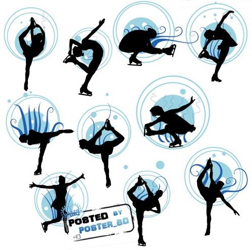 497x493 Ice Skating Vector Graphics Vector Clipart Caps
