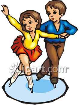 263x350 Royalty Free Clipart Image Couple Figure Skating
