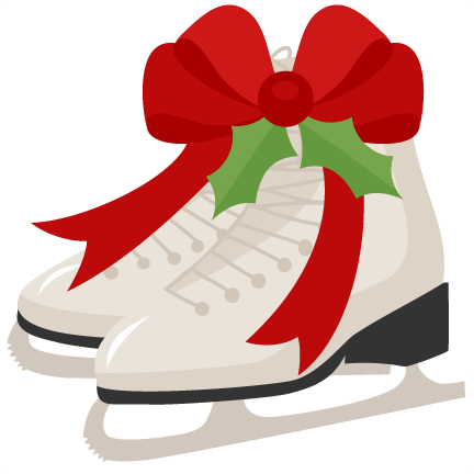 432x432 Christmas Ice Skates Scrapbook Cut File Cute Clipart Files