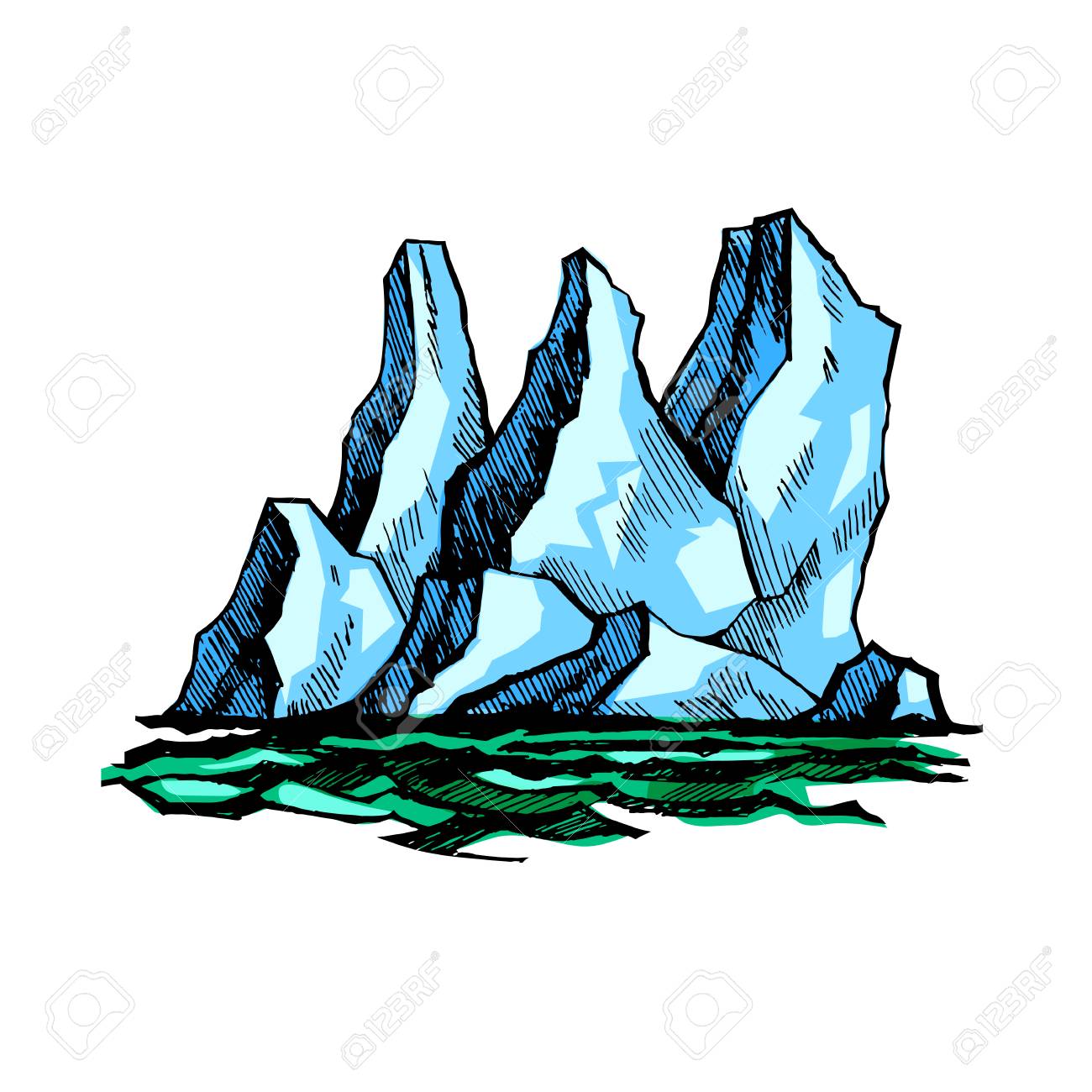 1300x1300 Iceberg Clipart Sketch