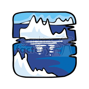 300x300 Royalty Free Froozen Icebergs In The Artic 152413 Vector Clip Art
