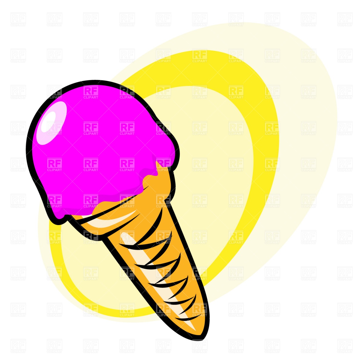 1200x1200 Cone Ice Cream Royalty Free Vector Clip Art Image