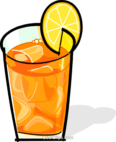 392x480 Iced Tea With A Lemon Slice Royalty Free Vector Clip Art