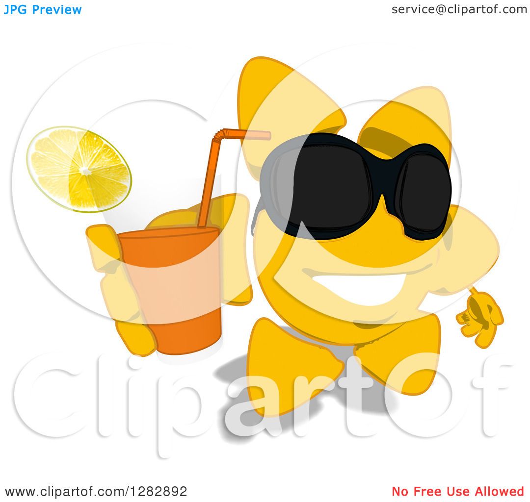 1080x1024 Clipart Of Cartoon Sun Character Wearing Shadesnd Holding Up