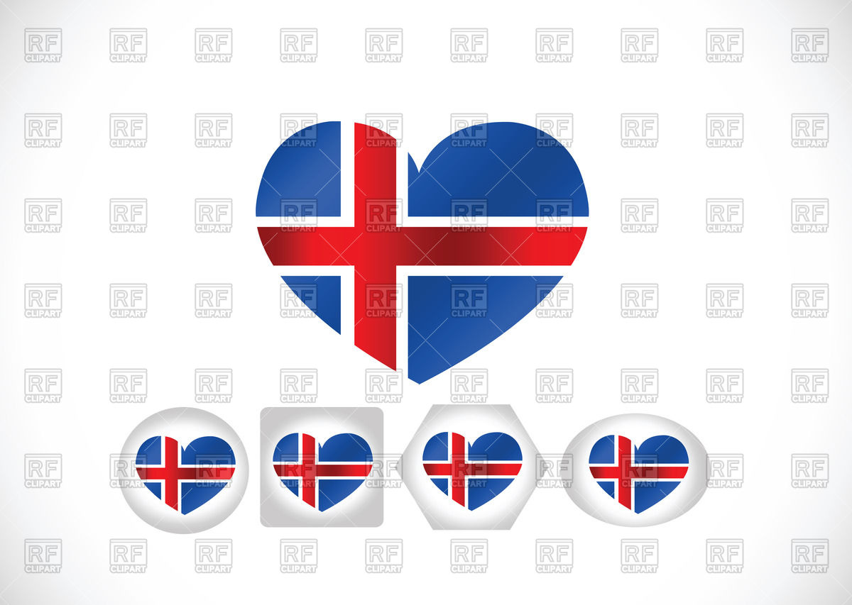 1200x853 Heart With Flag Of Iceland Royalty Free Vector Clip Art Image