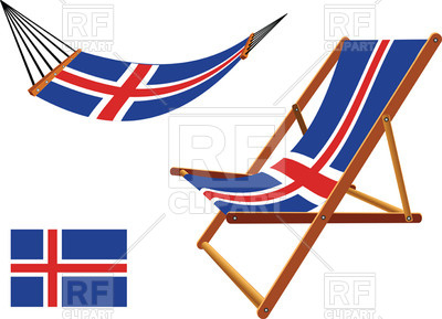 400x289 Iceland Flag Hammock And Deck Chair Royalty Free Vector Clip Art