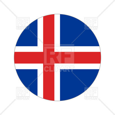 400x400 Iceland Flag On White Background Royalty Free Vector Clip Art