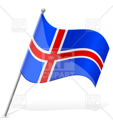 362x400 Icon Of Wavy Flag Of Iceland Royalty Free Vector Clip Art Image
