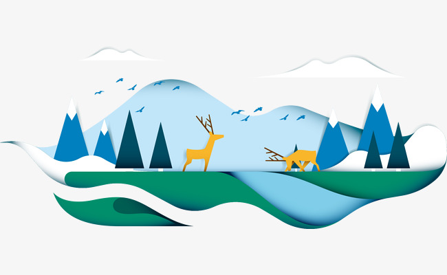 650x400 Vector Deer On Iceland, Cartoon Animals, Vector Animals, Animal
