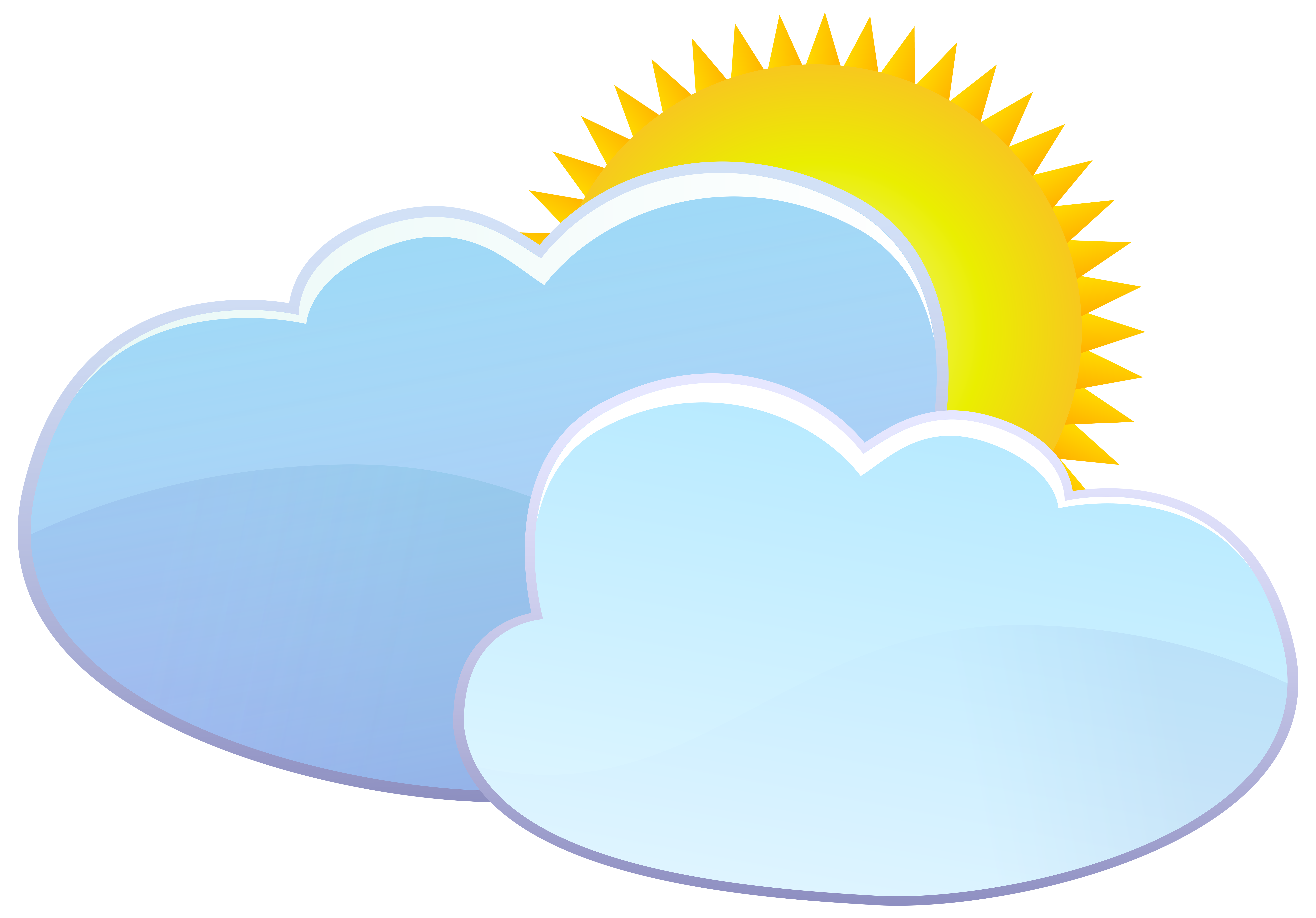 8000x5583 Clouds And Sun Weather Icon Png Clip Art