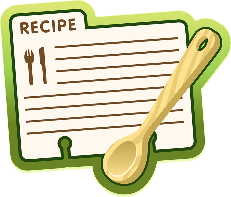 800x683 Free Recipe Sheet Clip Art
