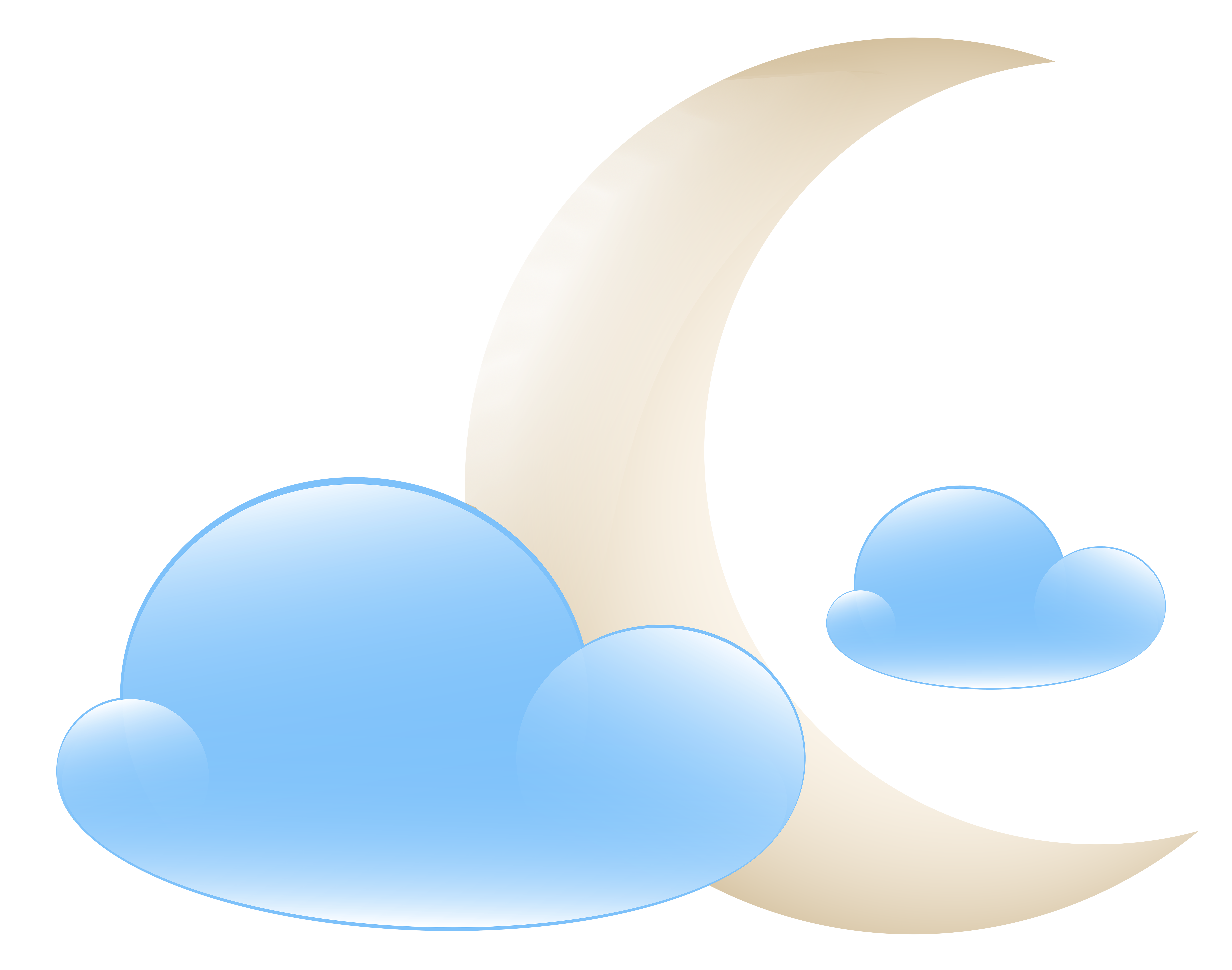 8000x6299 Moon With Clouds Weather Icon Png Clip Art