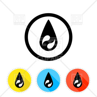 400x400 Oil Drop Flat Icon Set Royalty Free Vector Clip Art Image