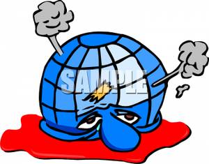 300x235 Clipart Image A Sad Igloo Melting Blood