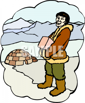 290x350 Eskimo Clipart
