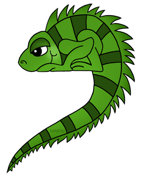 289x360 Free Iguana And Lizards Clip Art By Phillip Martin